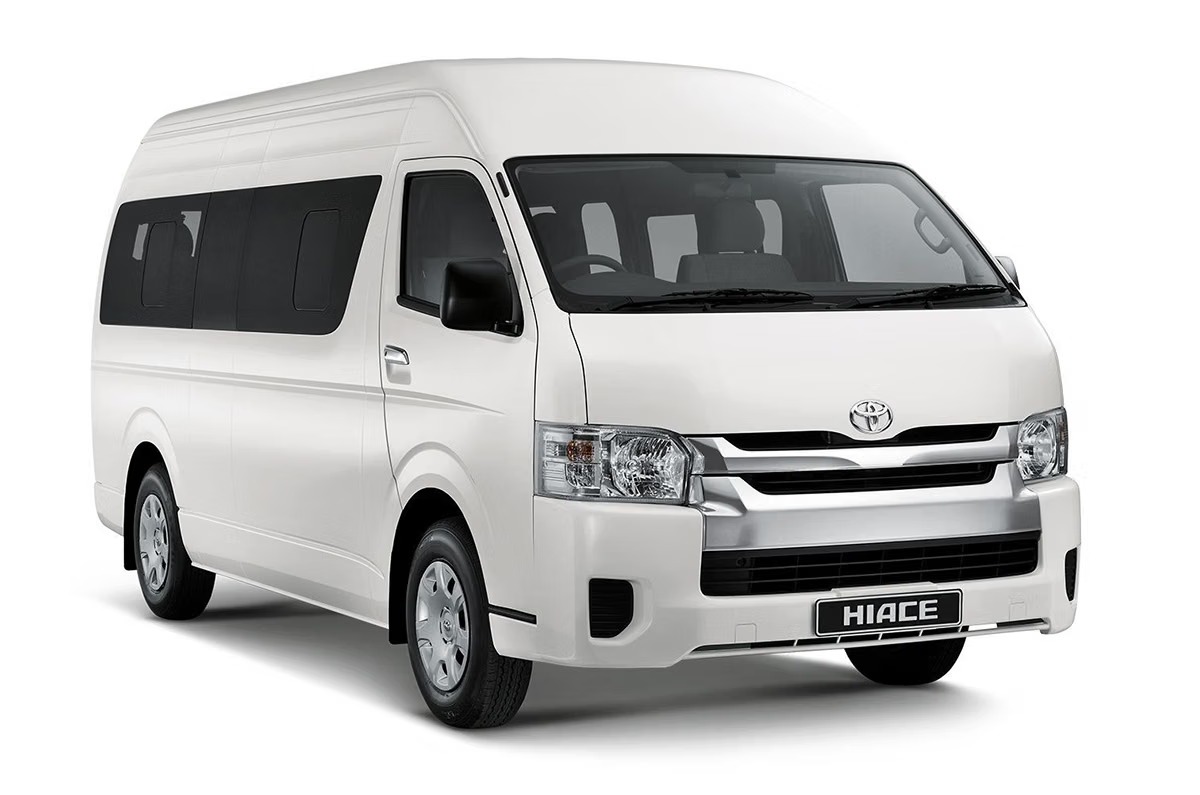 Toyota Hiace 13 seater van used for Bhutan and North East group tours