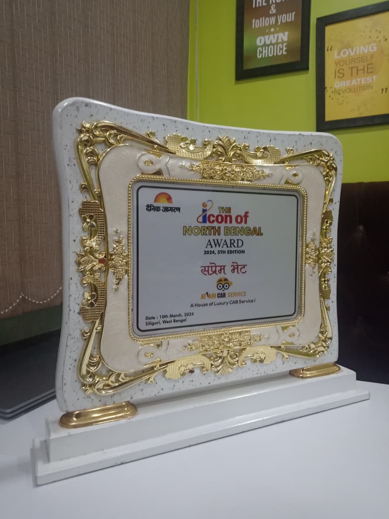 Dainik Jagran Icon of North Bengal Award 2024 memento presented to Attari Car Service